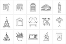 Hand Drawn Logo Elements And Icons