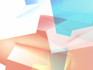 Abstract colorful low poly 3d art