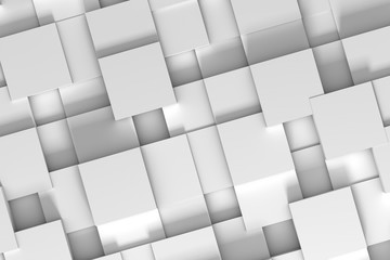 Poster - Abstract white squares