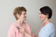 © movieaboutyou - Stethoscope medical exam nurse retired woman health service