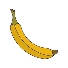 Canvas Print - delicious banana icon cartoon isolated