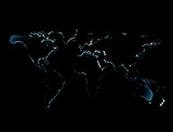 Fototapeta Mapy - World map metal texturewith shadow