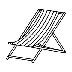 Poster - chair beach summer isolated icon