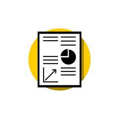 Business report icon. Audit and analysis