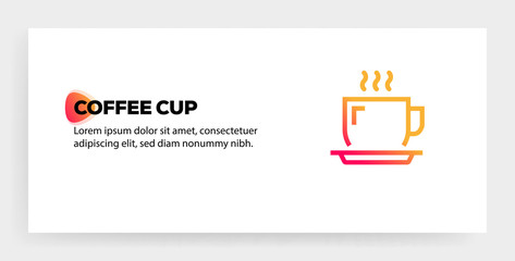 Wall Mural - COFFE CUP ICON CONCEPT