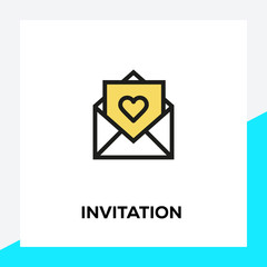 Poster - INVITATION LINE ICON SET