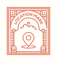 Canvas Print - LOCATION MARK ICON CONCEPT