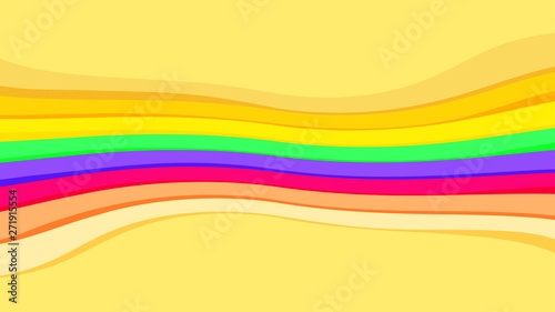 Yellow Colors And Rainbow Wave For Background Abstract Colorful