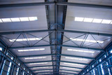 Fototapeta Miasto - Workshop steel structure ceiling
