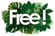 Free word and green tropical’s leaves background
