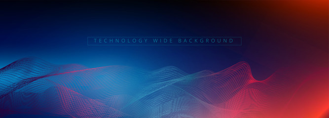 Poster - Abstract 3d technology and science neon visualization. Blockchain and cryptocurrency. Digital wallpaper. Business concept. Big data and artificial intelligence. Rendering computer virtual reality