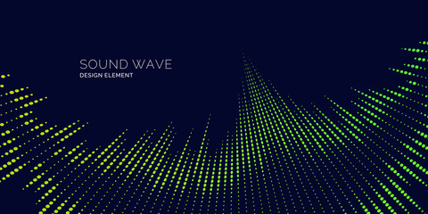 Wall Mural - sound wave. vector illustration on dark background