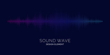 Sound Wave Equalizer. Vector Illustration On Dark Background