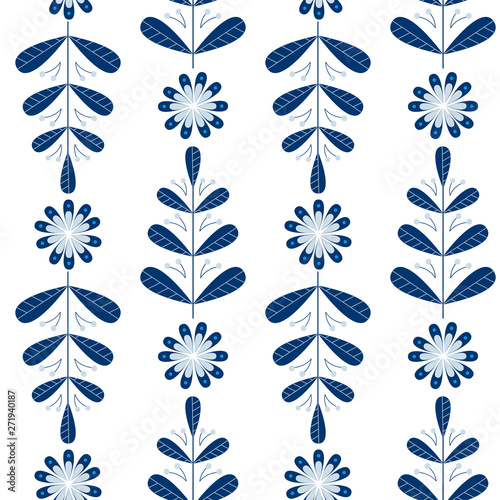 Cotton fabric Modern scandinavian seamless repeated pattern.