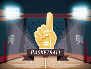 Canvas Print - Basketball sport game poster card