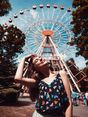 girl at the amusement Park