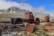 Rusty Vehicle, Former US Airforce Base In World War II, Ikatek, Greenland, North America