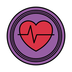 Wall Mural - heart cardio medical isolated icon