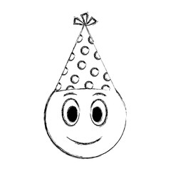 Poster - smiley emoji party hat