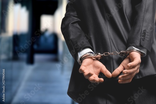 Cuadros en Lienzo Arrest bound bracelet bribe bribery business businessman