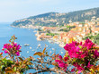 Seaside town on the French Riviera. Landscape of the Cote d'Azur, Villefranche-sur-Mer, France