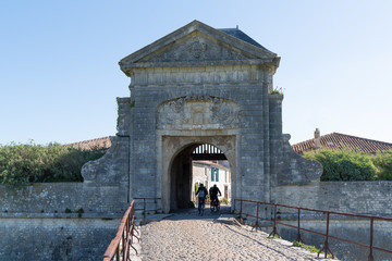 Wall Mural - porte des Campani, ditch and fortifications at the entrance of Saint-Martin-de-Re France