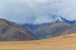view over the andes in peru