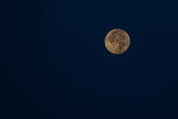orange full moon against dark sky, background