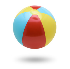 Wall Mural - Beach ball isolated on white