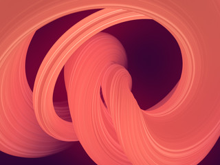 Poster - Colored twisted shape. Computer generated abstract geometric 3D render illustration