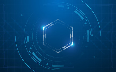 Poster - abstract futuristic tech concept design background