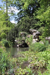 Canvas Print - Etang du parc de Bagatelle à Paris	