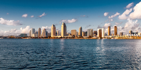 Wall Mural - Skyline of San Diego at Sunset - travel photography