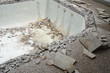 © Bill Doss - Empty swimming pool after demolishing old tile and coping for remodel