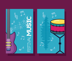 Sticker - festival music poster