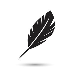 Wall Mural - Feather icon isolated on white background