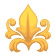 © Sonulkaster - Gold Baroque decor floristic gold element isolated object