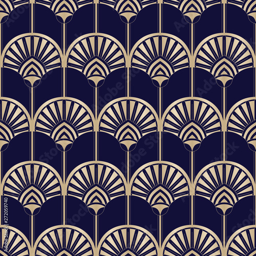 zlote-art-deco-abstrakcjonistyczne-palmy-na-ciemnym-tle-blekitny-wektorowy-bezszwowy-wzor-abstrakcjonistyczny-egipski-geometryczny-wzor