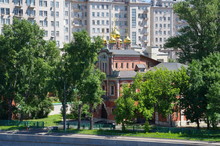 The Main Building Of The Complex Of Chambers Of Averky Kirillov And The Church Of St. Nicholas On Bersenevka. Bersenevskaya Embankment, Moscow, Russia