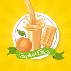 Poster - tropical fruits design