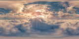 Fototapeta Paryż - 360° Sunset Above Clouds