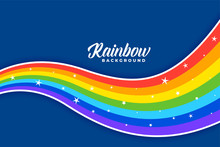 Wavy Colorful Rainbow Background Design