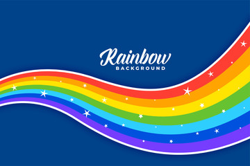 Wall Mural - wavy colorful rainbow background design