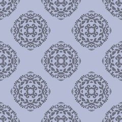 Grey floral geometric pattern with beautiful form