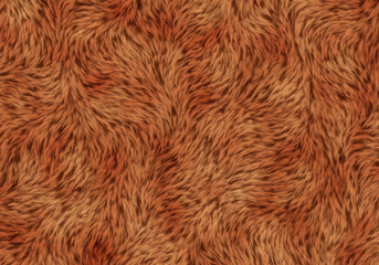 Sticker - brown soft fleece shaggy animal skin