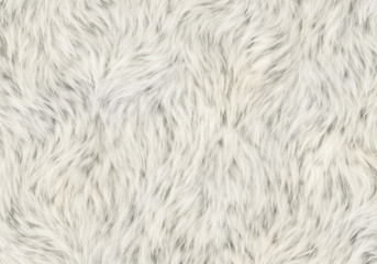 Sticker - white soft fleece shaggy pelt