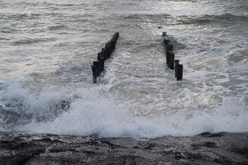 Stürmisches Meer in Zoutelande