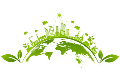 ecology concept and environmental ,banner design elements for sustainable energy development, vector