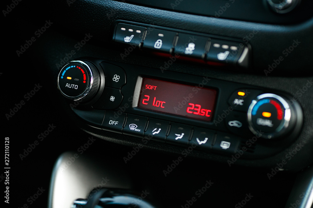 Cars Dashboard Climate Controle. Car concept 2.0 Stock Photo | Adobe Stock