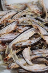 Canvas Print - Fried fish is tasty at street food